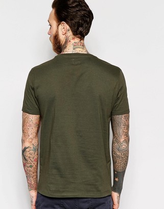 ASOS T-Shirt With Crew Neck In Dark Green