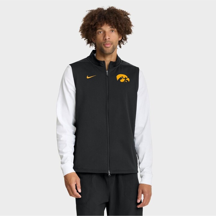 Nike Men's Black Iowa Hawkeyes PrimetimeÂ Victory Performance Full-Zip Vest