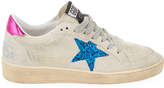 Thumbnail for your product : Golden Goose Ball Star Glitter & Suede Sneakers