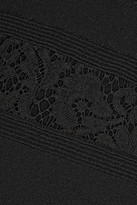 Thumbnail for your product : Valentino Lace-paneled stretch-knit dress