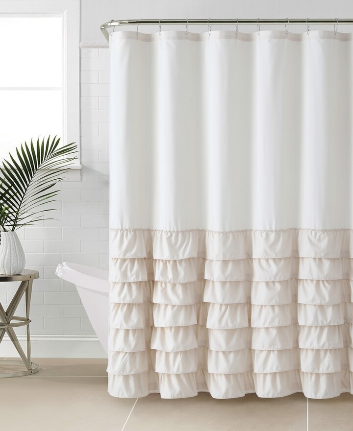Harvest Ruffle Shower Curtain, Harvest Shower Curtain Liner