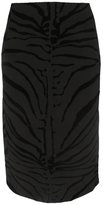 Thumbnail for your product : Carven Long Wool Zebra Skirt