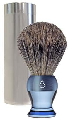 eShave Badger Hair Travel Shaving Brush, Blue