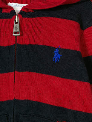 Ralph Lauren Kids striped hooded sweater