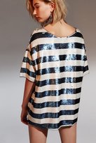 Thumbnail for your product : Silence & Noise Silence + Noise Striped Rocker Sequin Tee