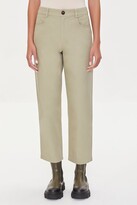 Thumbnail for your product : Forever 21 Women's Ankle-Cut Canvas Pants in Sage Medium