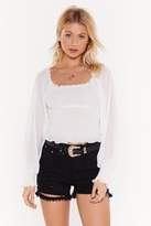 Thumbnail for your product : Nasty Gal Womens Sheer Me Roar Balloon Sleeve Blouse - Pink - L, Pink