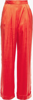 Thumbnail for your product : Mara Hoffman Caressa Pleated Tencel Satin-twill Wide-leg Pants