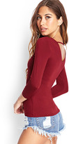 Thumbnail for your product : Forever 21 Cutout-Back Knotted Top