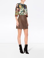 Thumbnail for your product : Dolce & Gabbana High-Waisted Leather Mini-Skirt