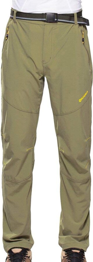 FLYGAGA Men's Hiking Trousers Lightweight Camping Trousers Outdoor Quick  Dry Breathable Trousers Summer Stretchy Pants Trekking Walking Trousers  Khaki - ShopStyle