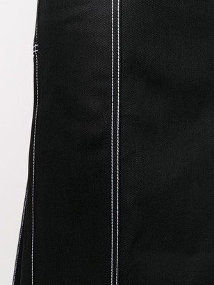 Alexander McQueen Contrast Stitching Pleated Skirt