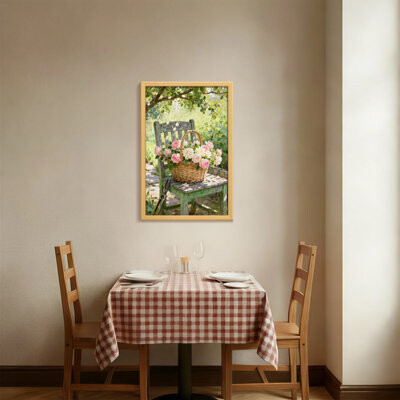 August Grove Plants & Flowers Garden Chair With Flower Basket