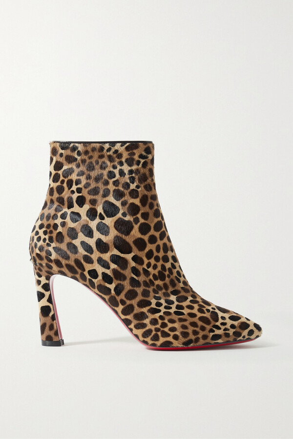 Ankle Boots Louboutin Cheetah Booties Christian Louboutin So