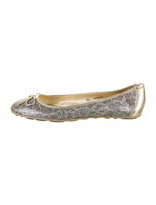 Thumbnail for your product : Jimmy Choo Leather Glitter Accents Ballet Flats Grey