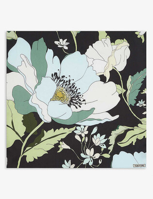 Tom Ford Floral-print silk pocket square