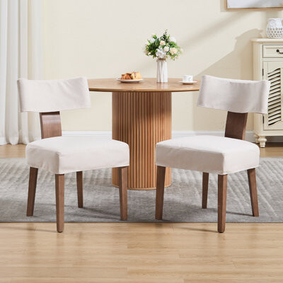 Red Barrel Studio Removable And Washable Slipcover Dining Chairs Upholstered Soild Wood Side Chairs