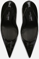 Thumbnail for your product : Dolce & Gabbana Tortoiseshell-print patent leather pumps