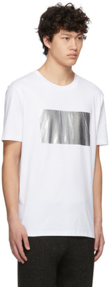HUGO White Dalf Bar Logo T-Shirt