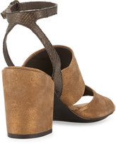Thumbnail for your product : Coclico Dickie Suede Chunky-Heel Sandal, Bronze