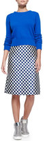 Thumbnail for your product : Marc by Marc Jacobs Checkerboard Jacquard A-Line Skirt