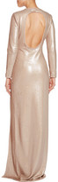 Thumbnail for your product : Halston Sequined Stretch-Crepe Gown