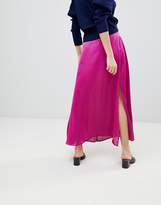 Thumbnail for your product : Lost Ink Maxi Skirt In Satin With Split Detail
