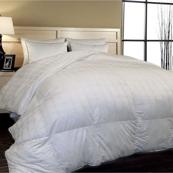 Blue Ridge Home Fashions 600 Thread Count Windowpane Duraloft Down Alternative Comforter
