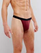 Thumbnail for your product : ASOS Thong In Burgundy