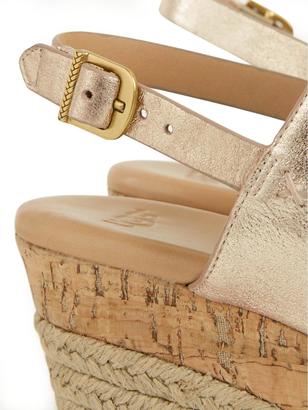 UGG Elena Metallic Wedge Sandals