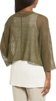 Thumbnail for your product : Eileen Fisher Organic Linen Crop Sweater
