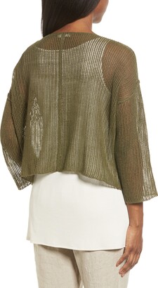 Eileen Fisher Organic Linen Crop Sweater