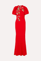Alexander McQueen - Crystal-embellished Crepe Gown - Red