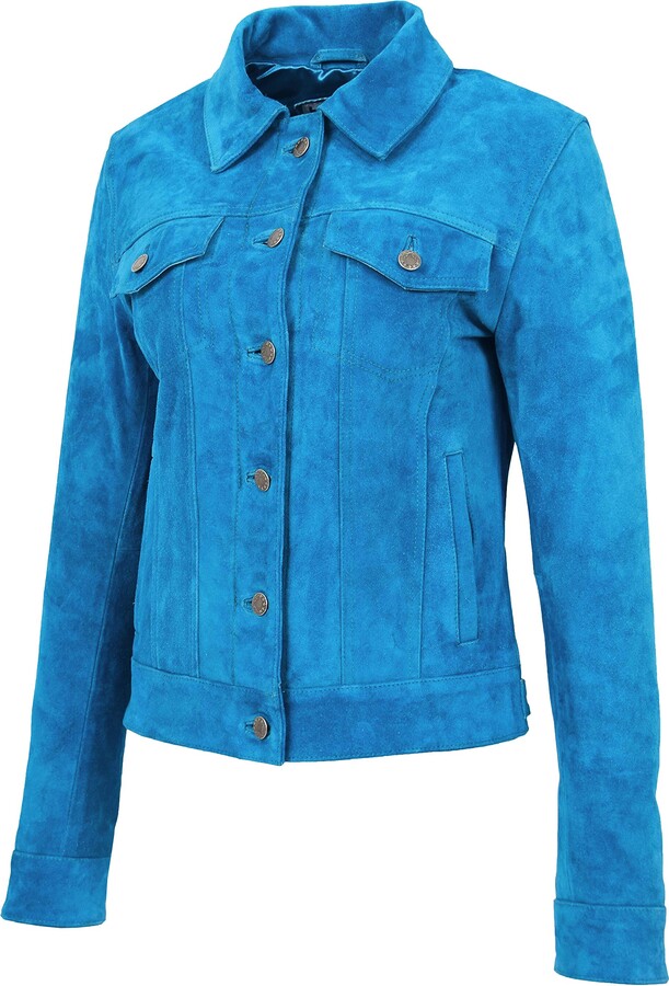 teal blue jacket