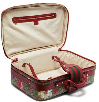 Gucci GG Flora Coated-canvas And Leather Suitcase - Multi