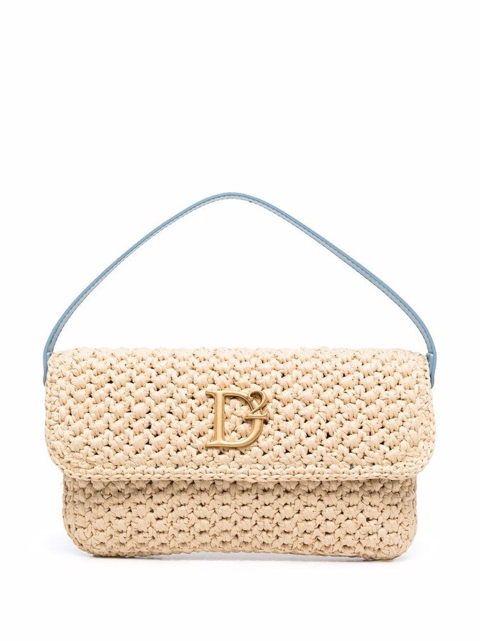 lined straw tote bolsa