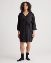 Thumbnail for your product : Quince Bamboo Jersey Maternity & Nursing Button Front Nightgown and Robe Set