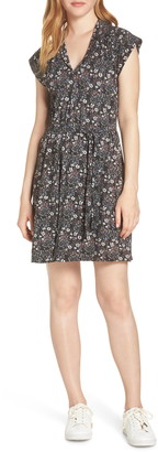 French Connection Hallie Cap Sleeve Floral Print Dress