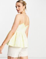 Thumbnail for your product : ASOS EDITION quilted cami top in lemon