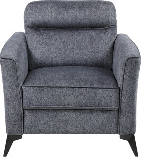 Latitude Run Modern Chair For Living Area Dark Gray Microfiber Upholstery Comfortable Seating 300Lbs Capacity Metal Legs 35.5\