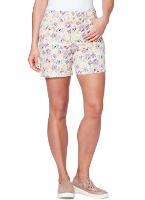 Gloria Vanderbilt Petite Amanda Floral-Print Shorts