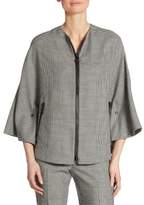 Thumbnail for your product : Akris Punto Zip Front Houndstooth Cape