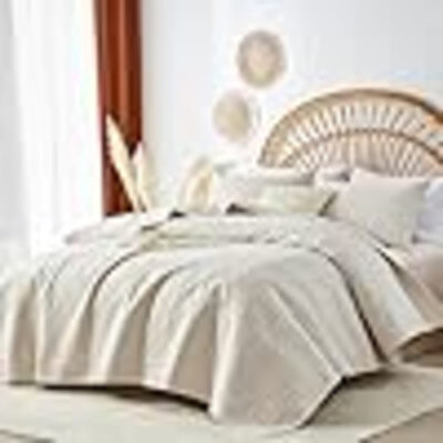 HHA Quilt Bedding Set For All SeasonsLightweight BedspreadsModern Style Microfiber Soft Floral Pattern Coverlet Set(1 QuiltPillow Shams)