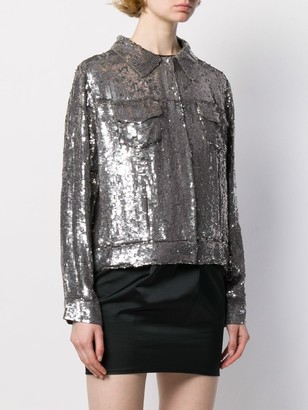 P.A.R.O.S.H. Sequin Cropped Jacket