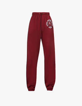 Hood by Air Ghetteau branded hihg-rise cotton-blend jogging bottoms