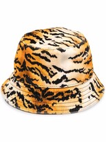 Thumbnail for your product : Philosophy di Lorenzo Serafini Tiger-Print Cotton Bucket Hat
