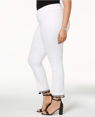 Style&Co. Style & Co Plus Size Pom-Pom Pull-On Pants, Created for Macy's