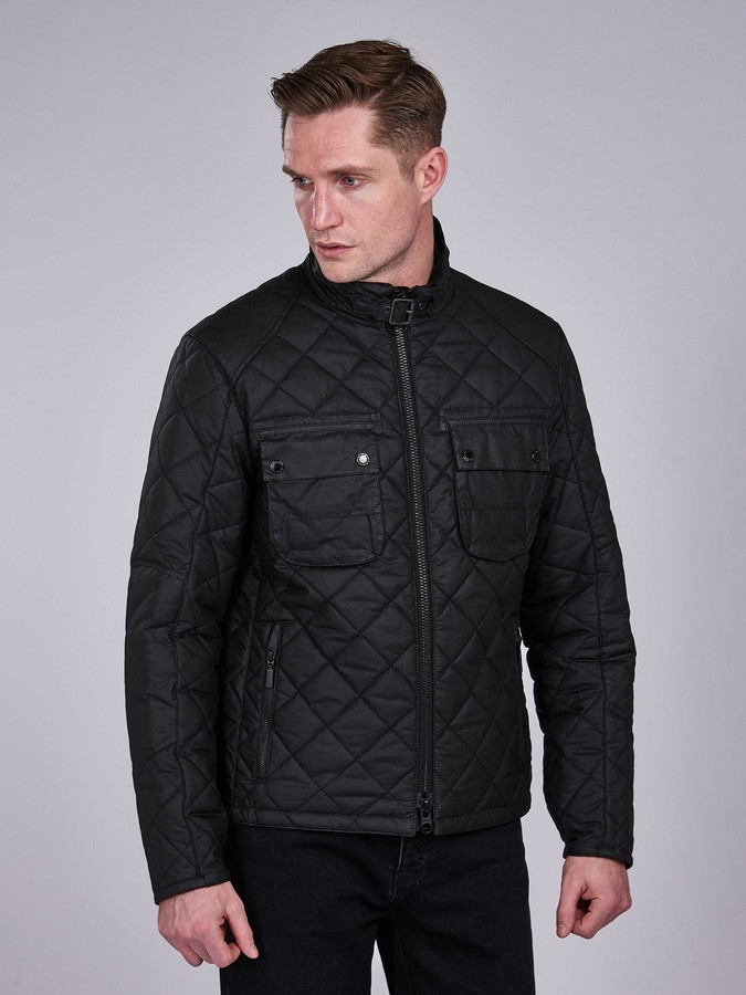 Barbour International Peel Wax Jacket Black ShopStyle