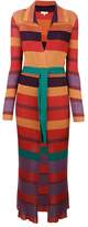 Thumbnail for your product : Etro long striped ribbed cardigan