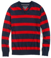 Thumbnail for your product : Tommy Hilfiger Stripe V-Neck Sweater
